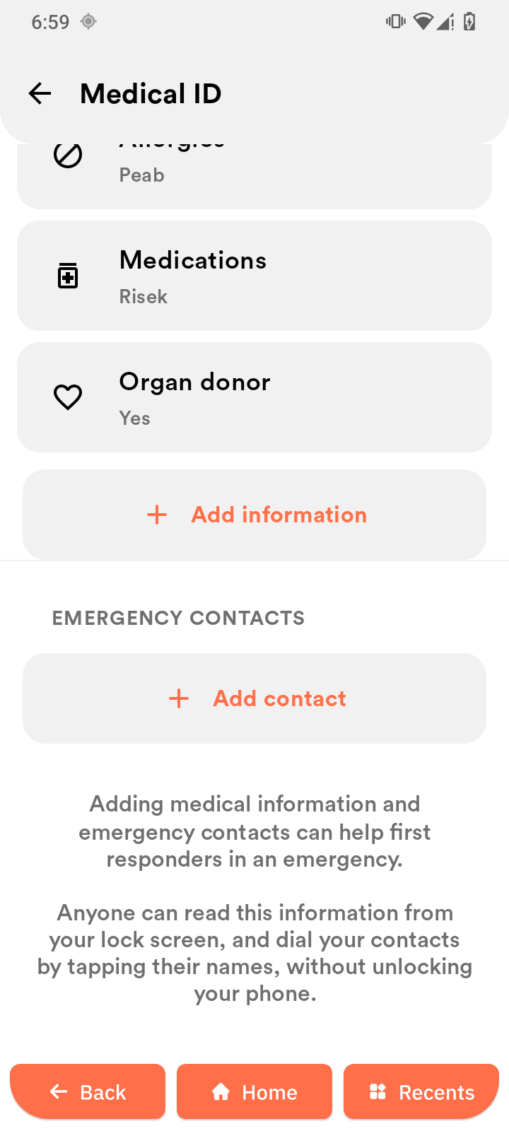 Emergency information2