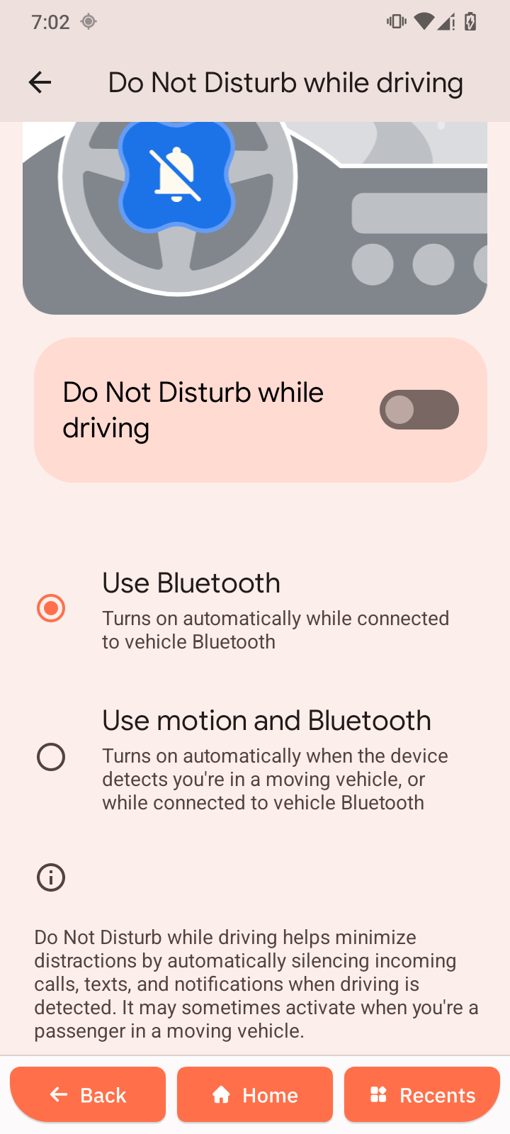 Silence notifications while driving