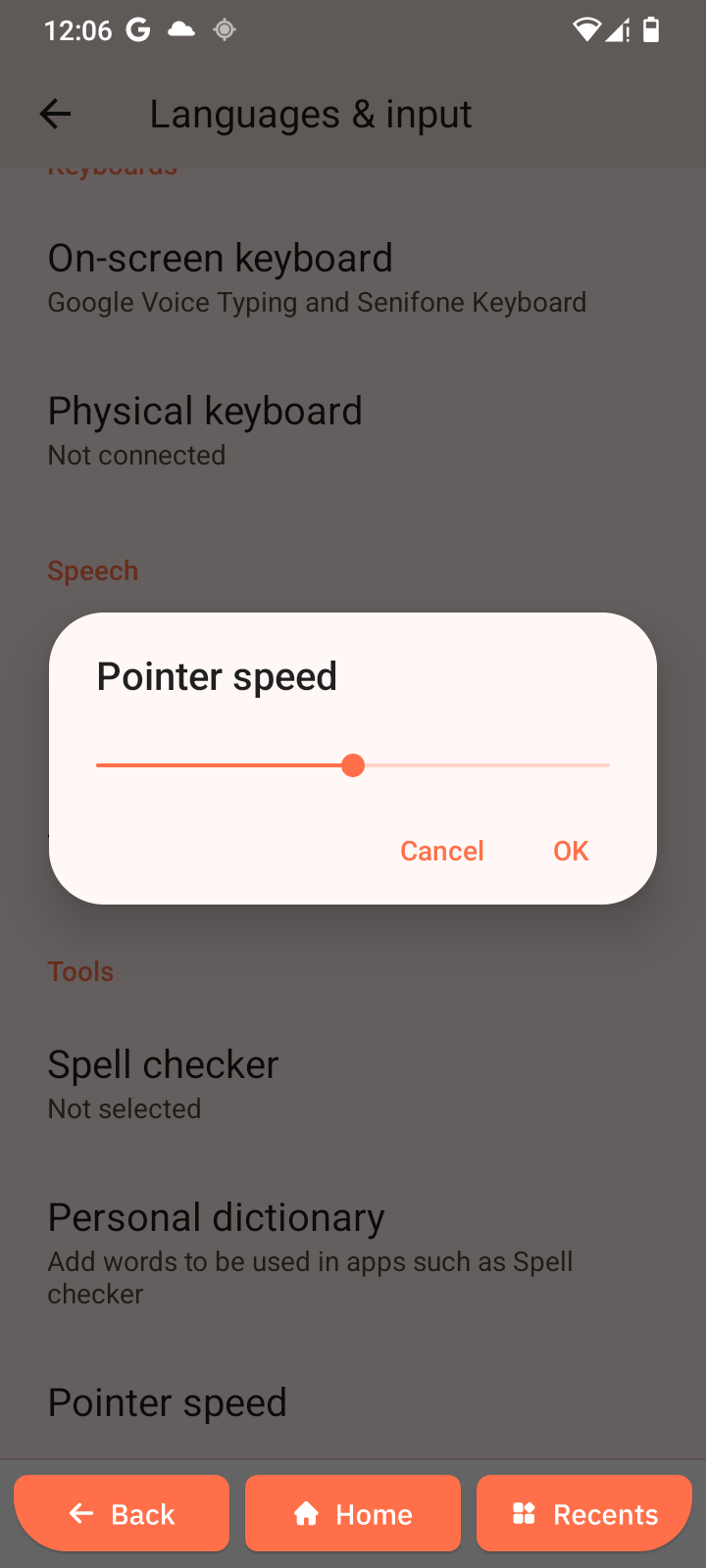 Pointer Speed