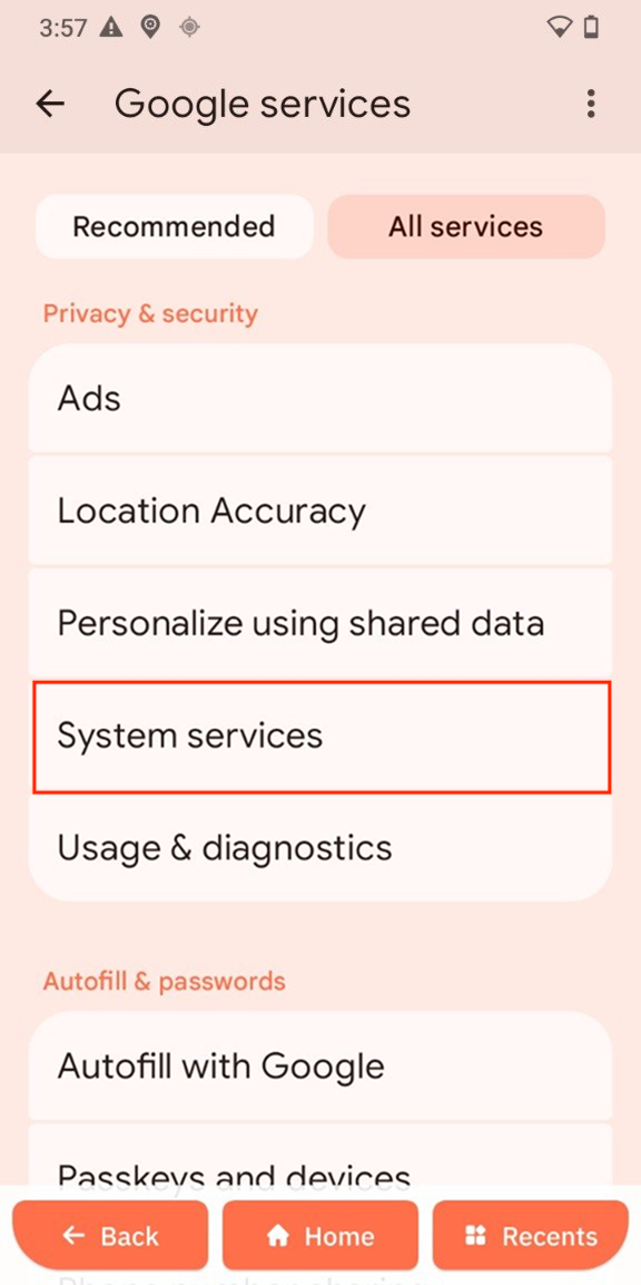 System services