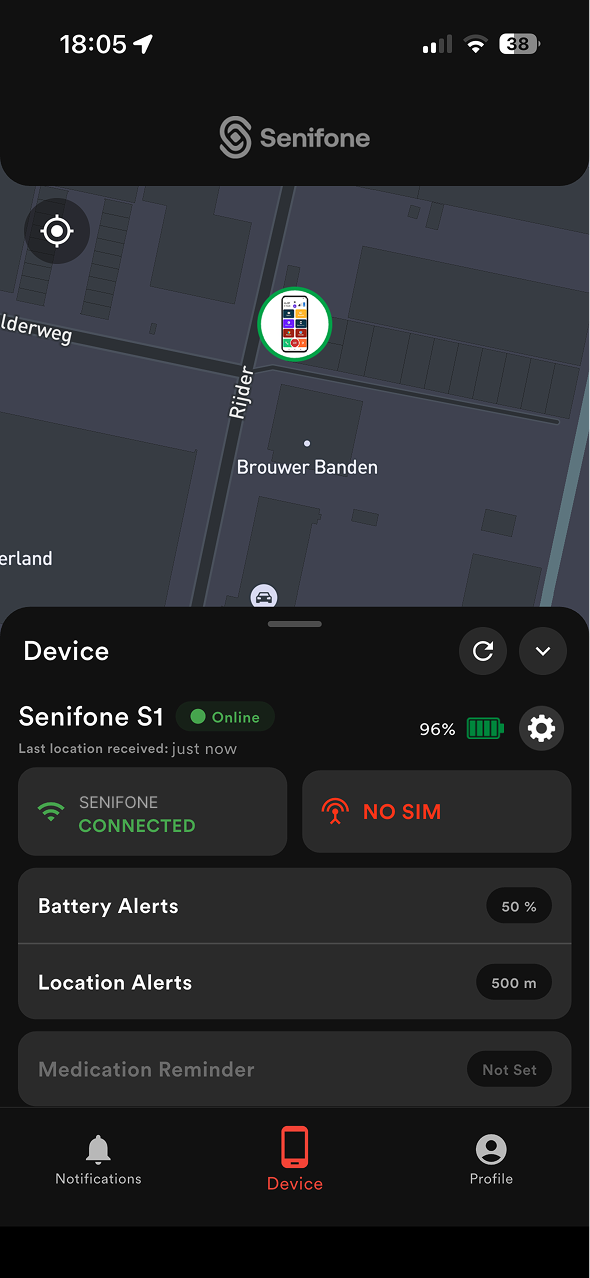 Devices screen