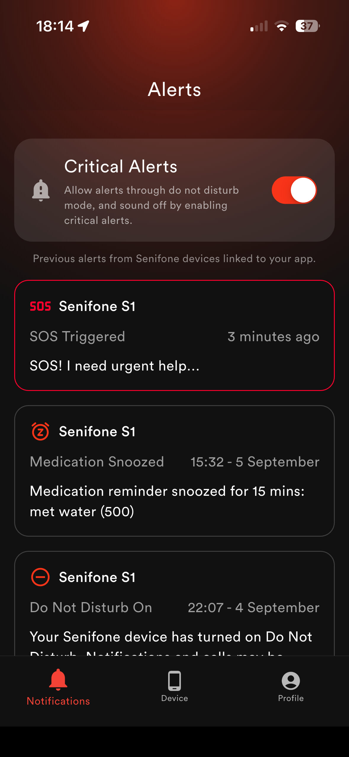 Critical Alerts