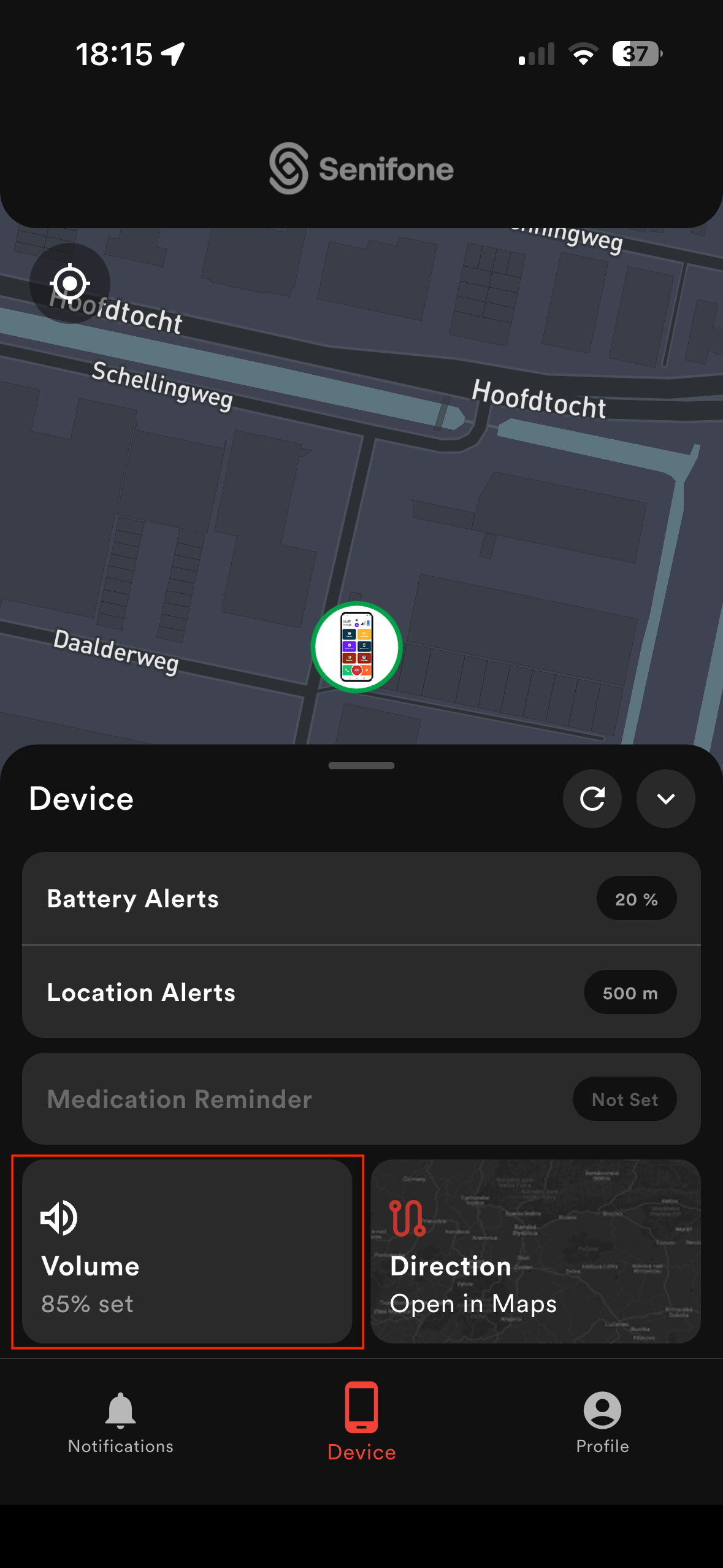 Volume settings1