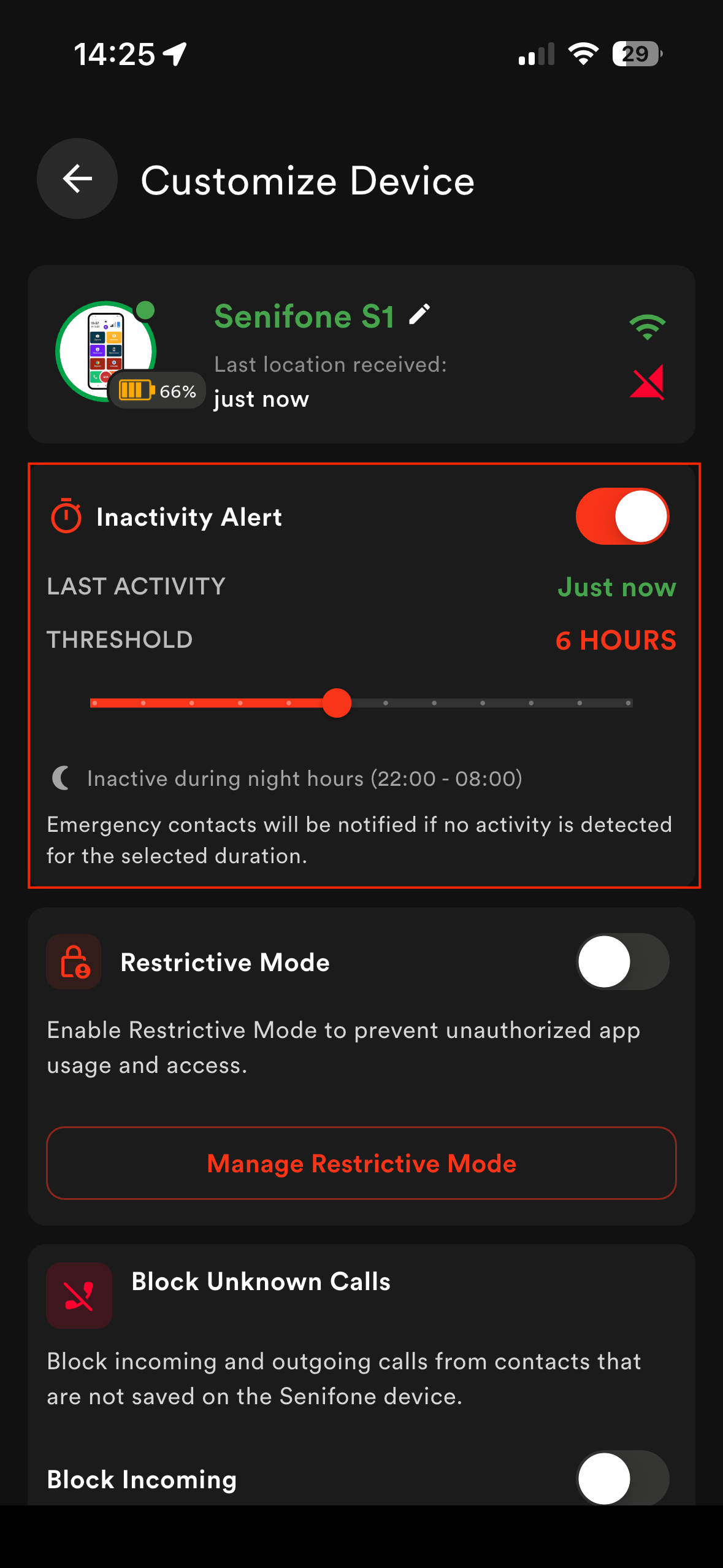 Inactivity Alert