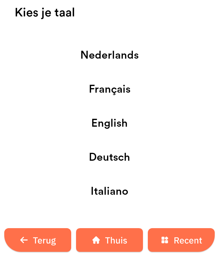 Language selection