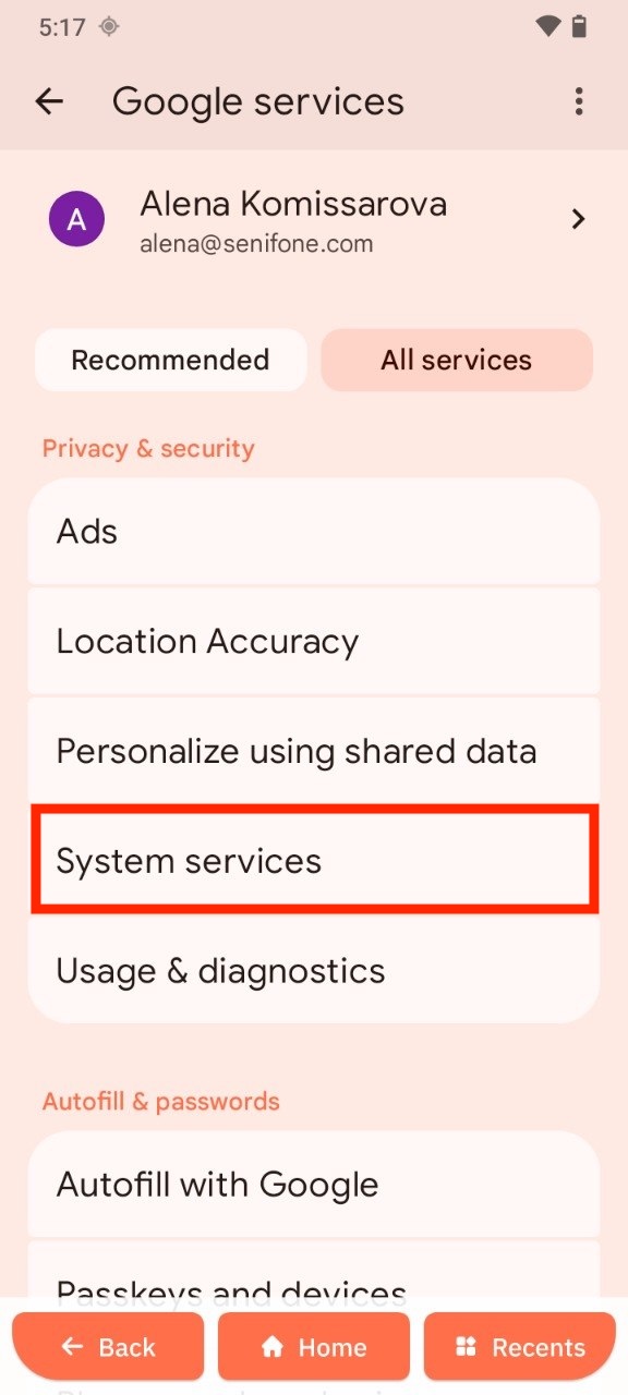 System services