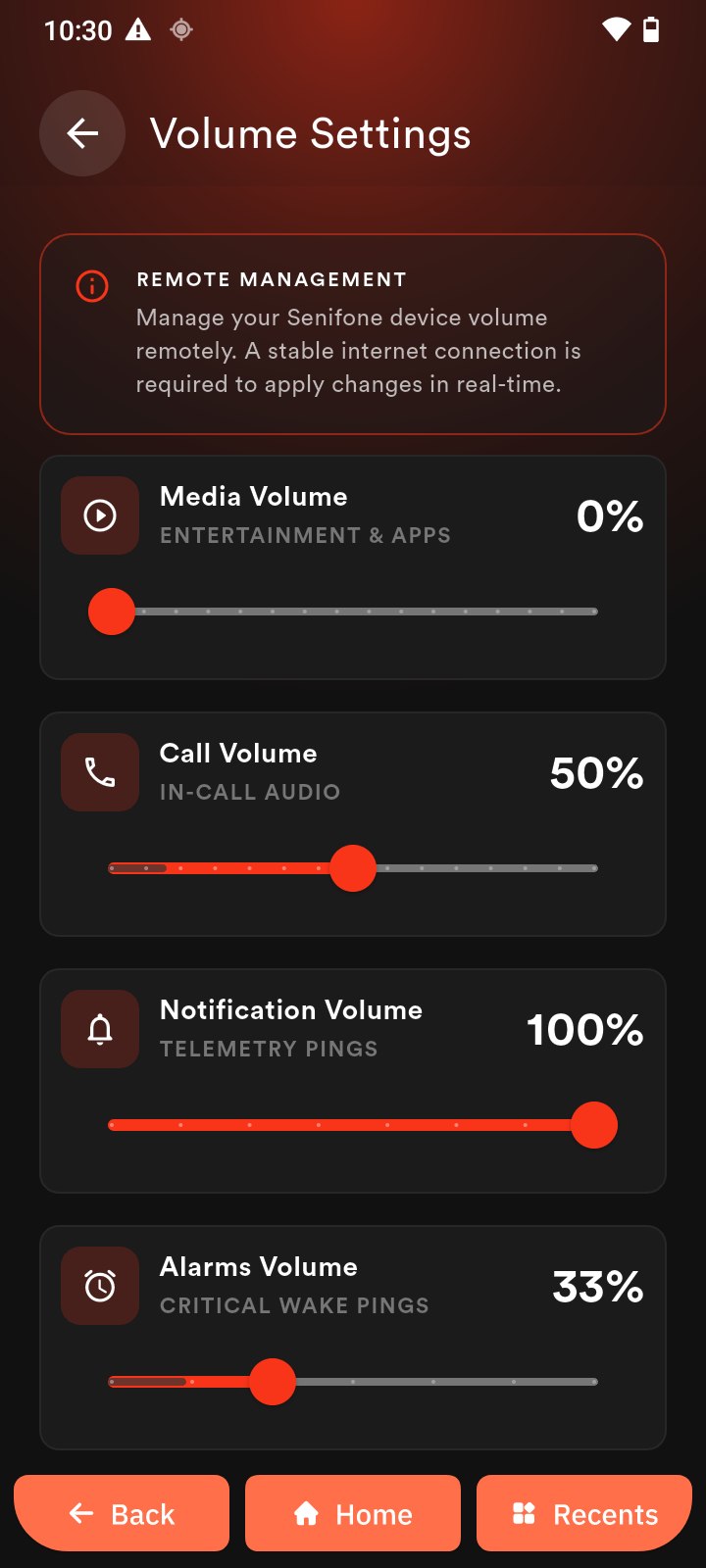Volume settings2