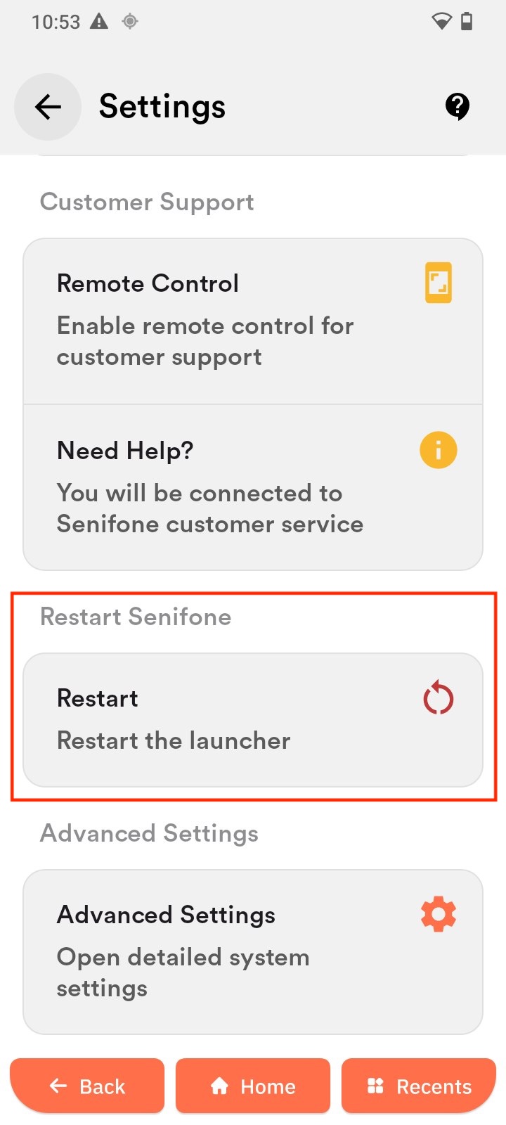 Restart launcher
