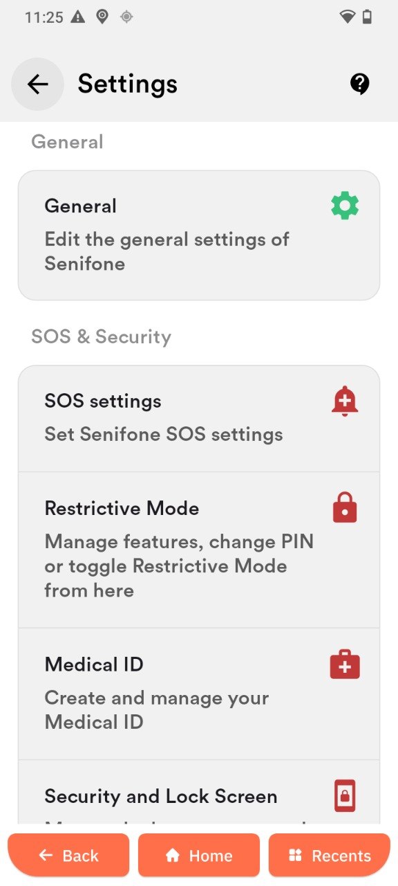 Settings overview