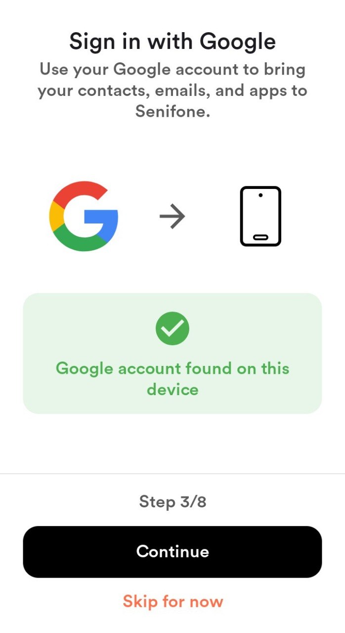 Google account sign-in screen