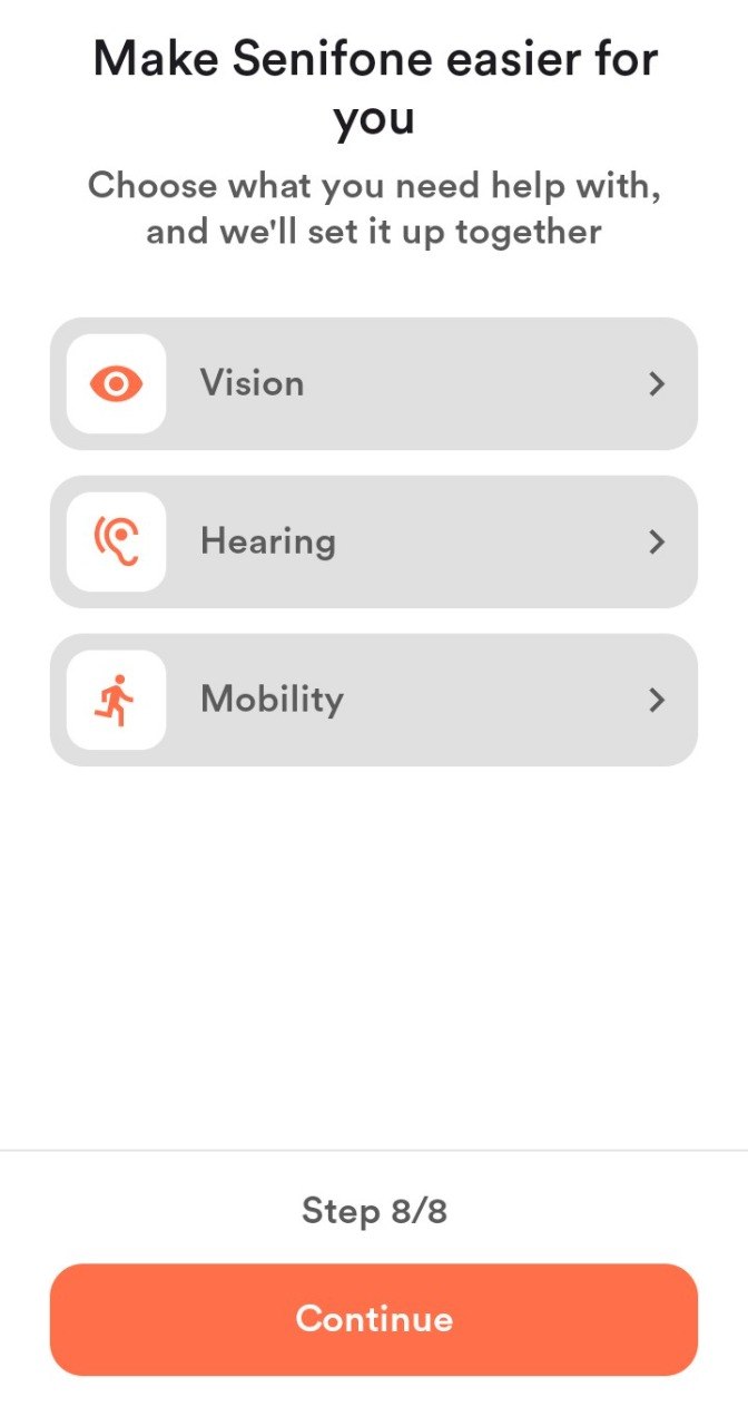 Accessibility setup step illustration