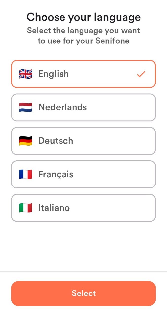 Choose a language from the language selector.
