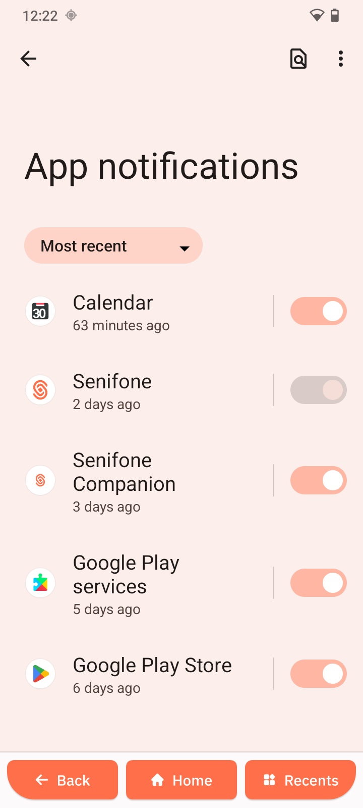 App notifications
