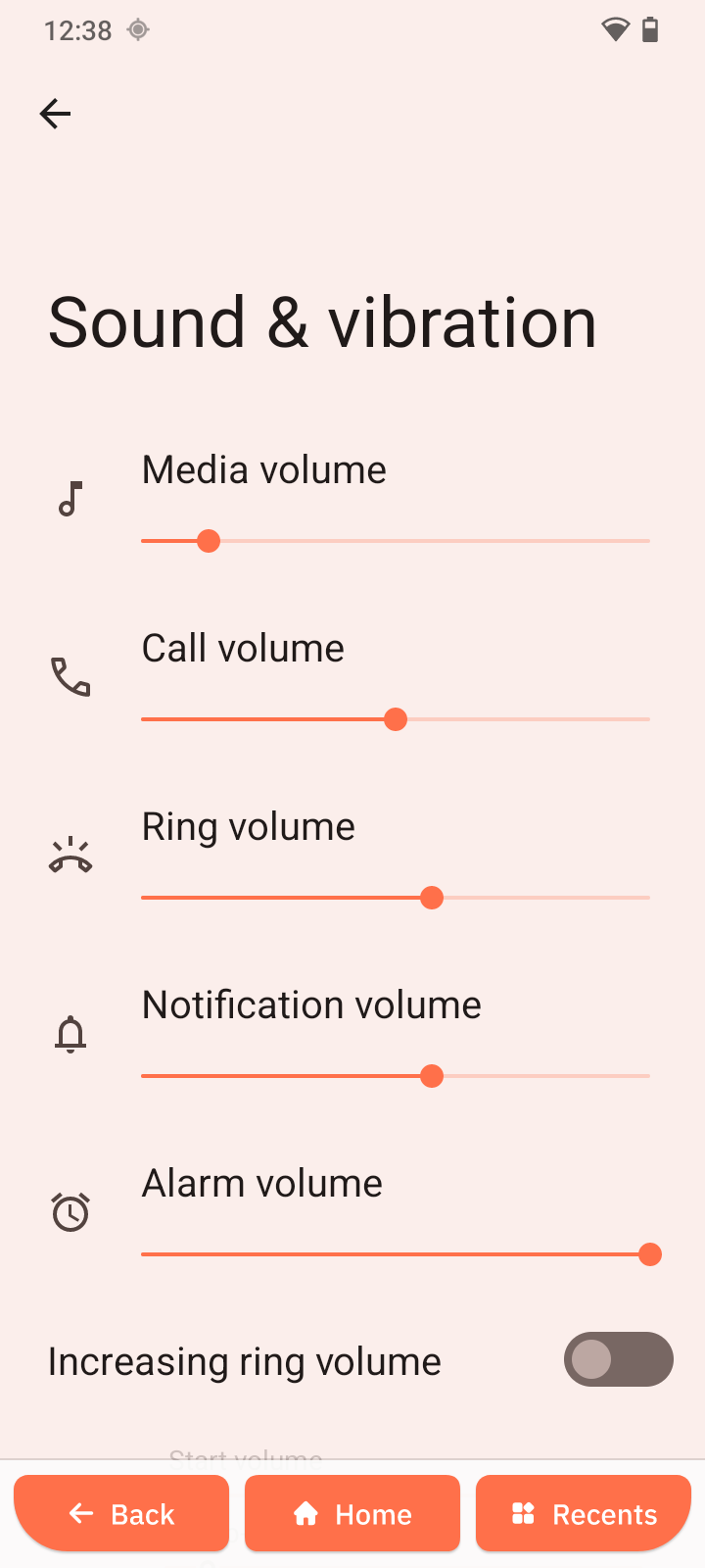Volume controls