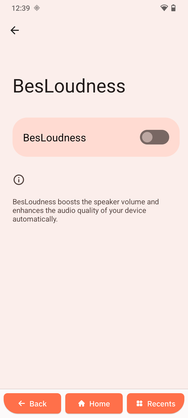 BesLoudness settings