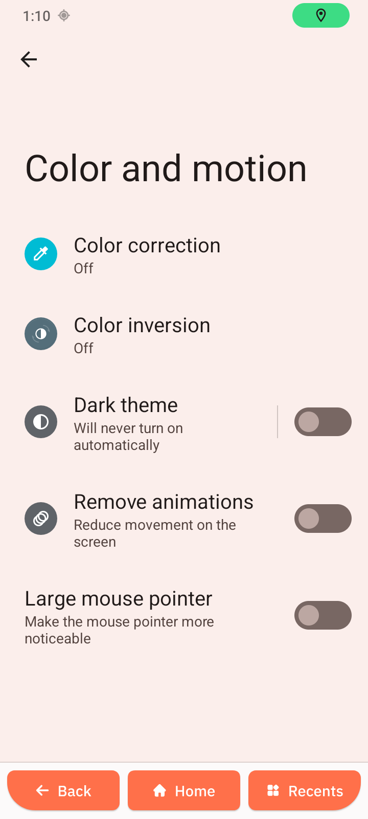 Color and motion