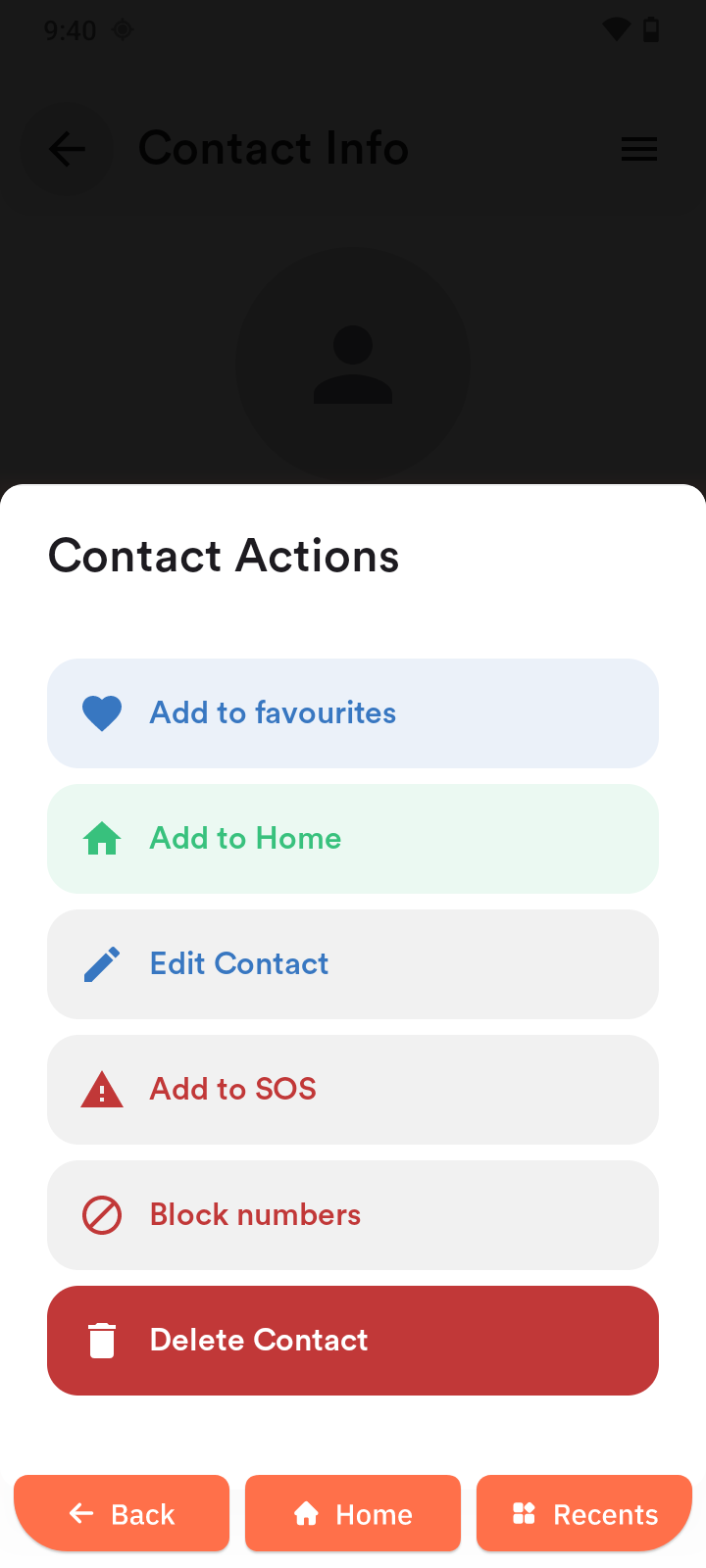 Block a contact