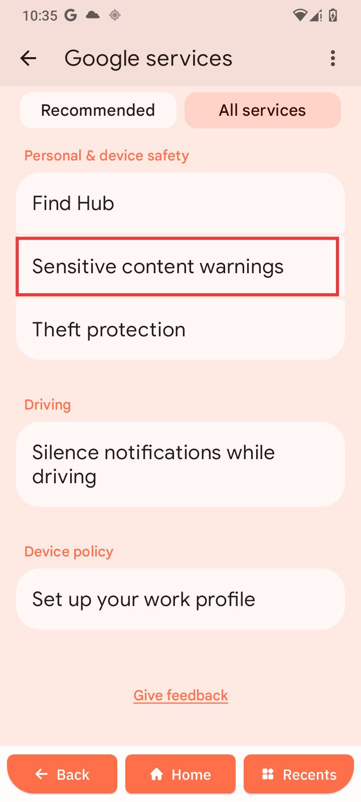 Sensitive content warnings
