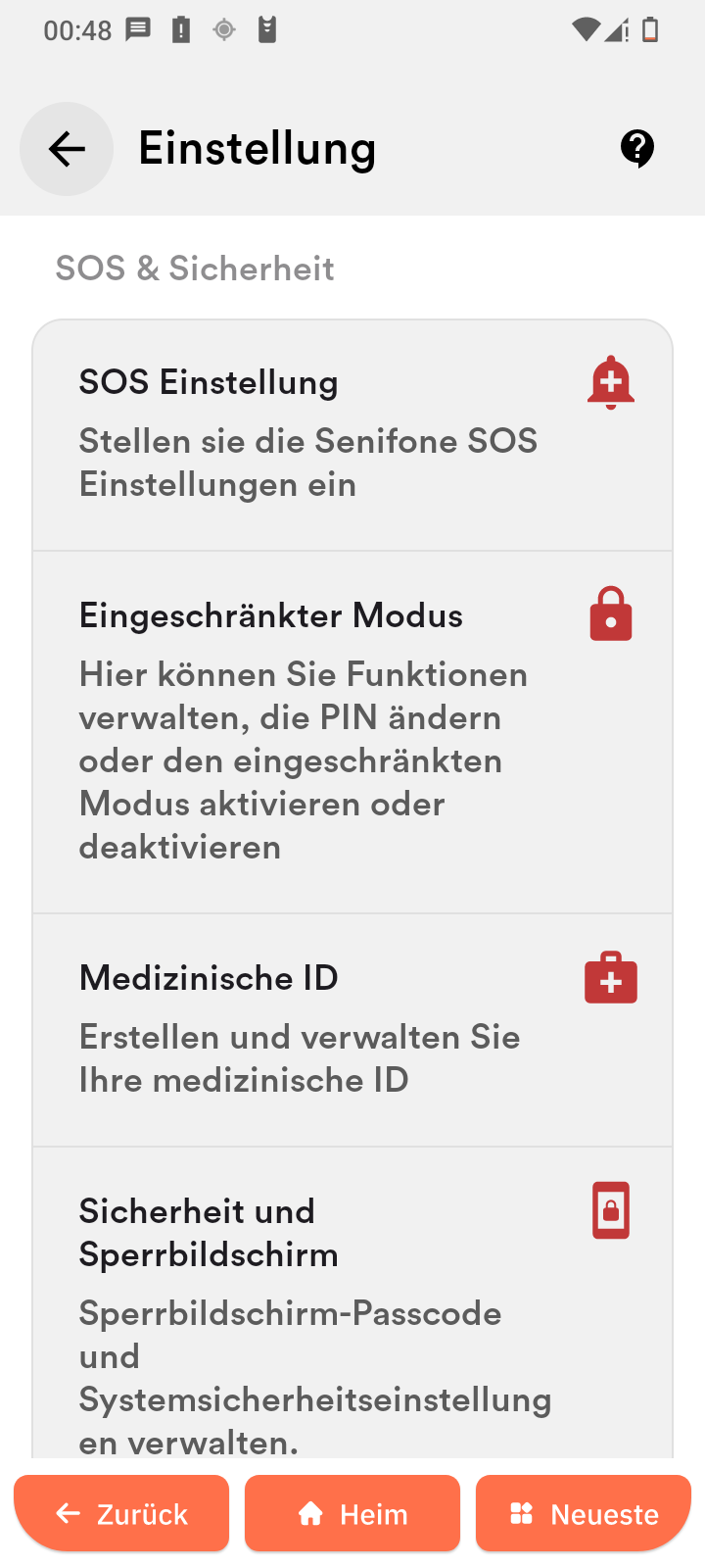 Eingeschränkter Modus1