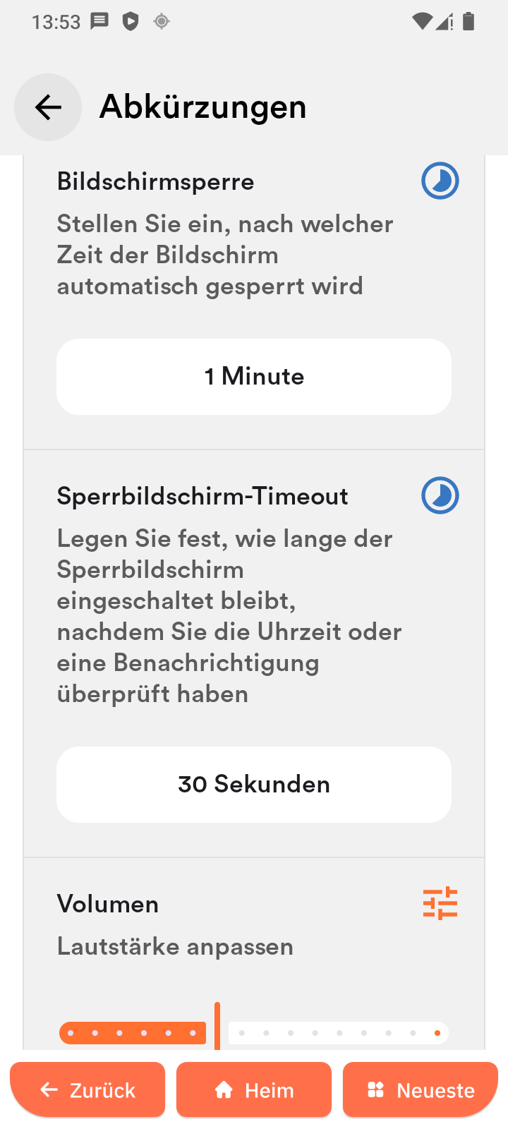 Schnellzugriffe 1