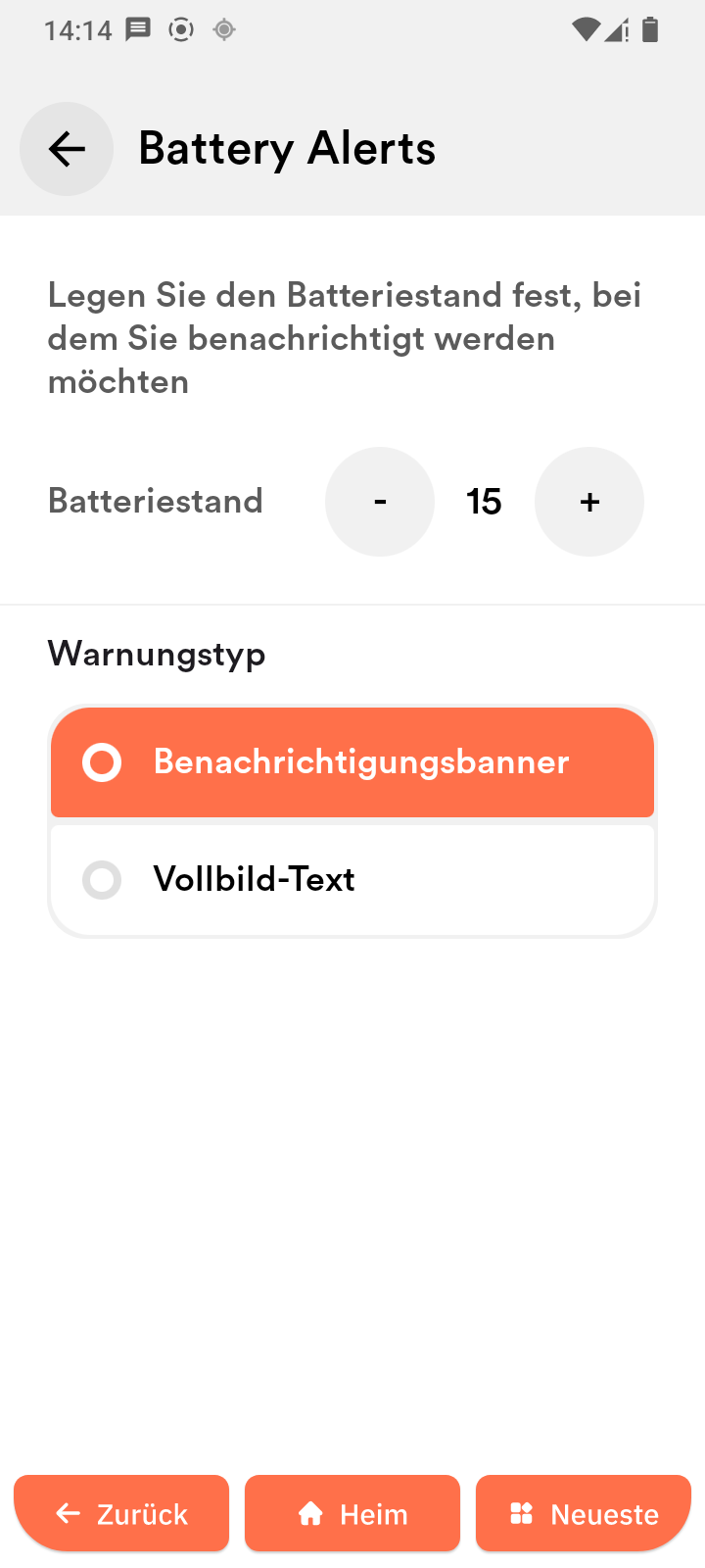 Akkuwarnungen