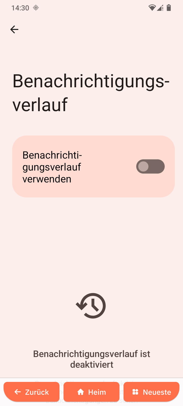 Benachrichtigungsverlauf
