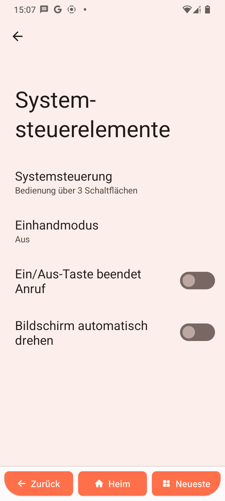 Systemsteuerung