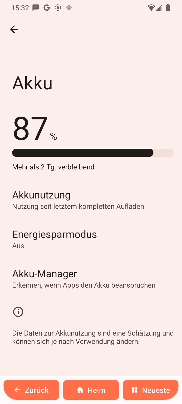 Akkubildschirm