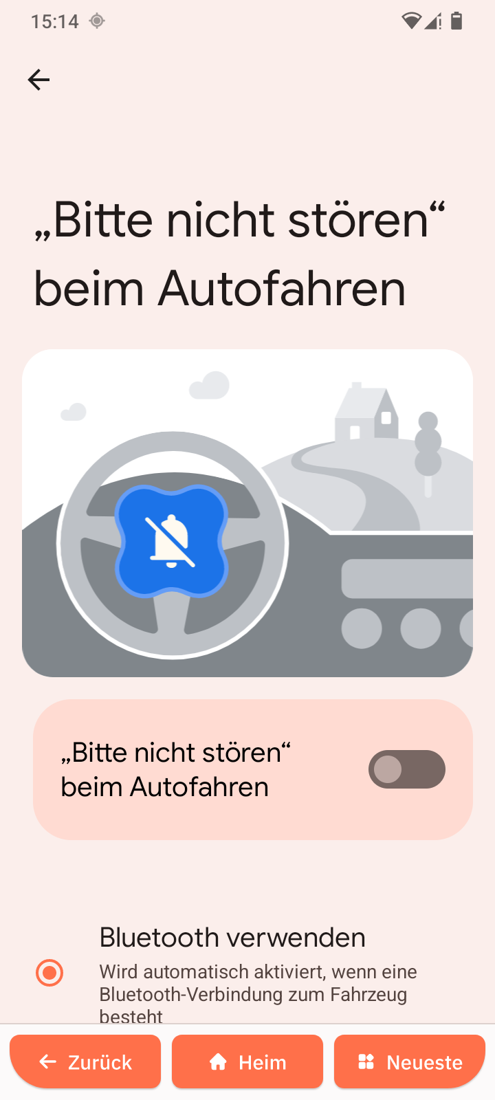 Benachrichtigungen beim Fahren stummschalten