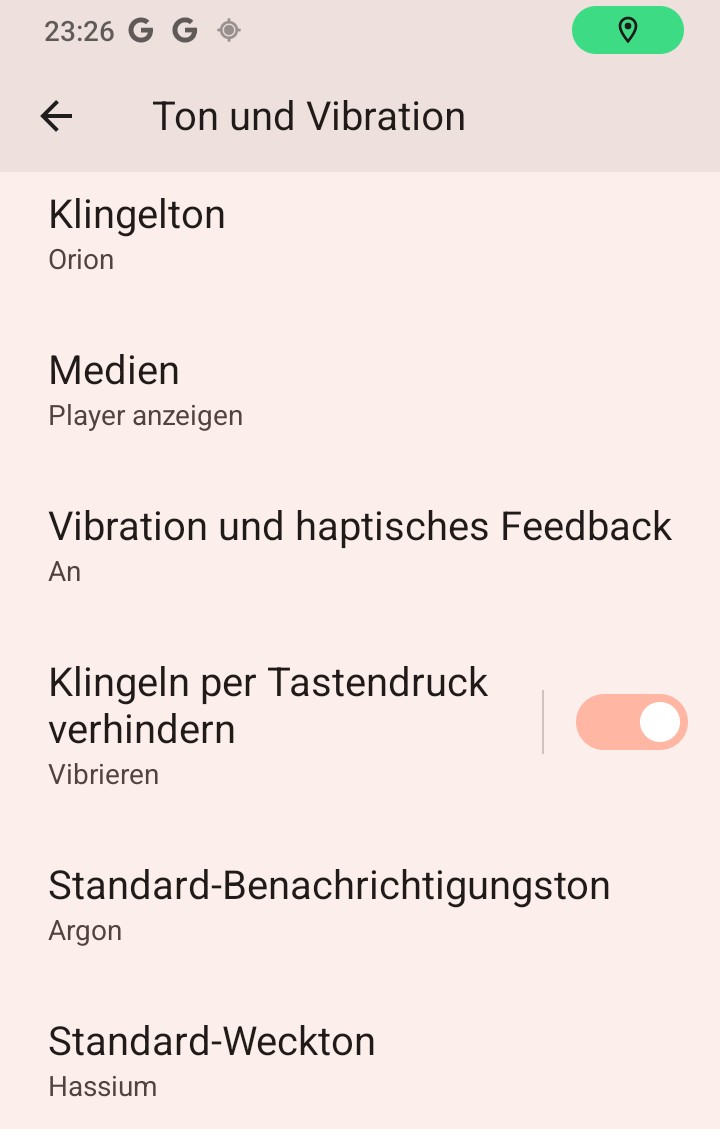 Toneinstellungen