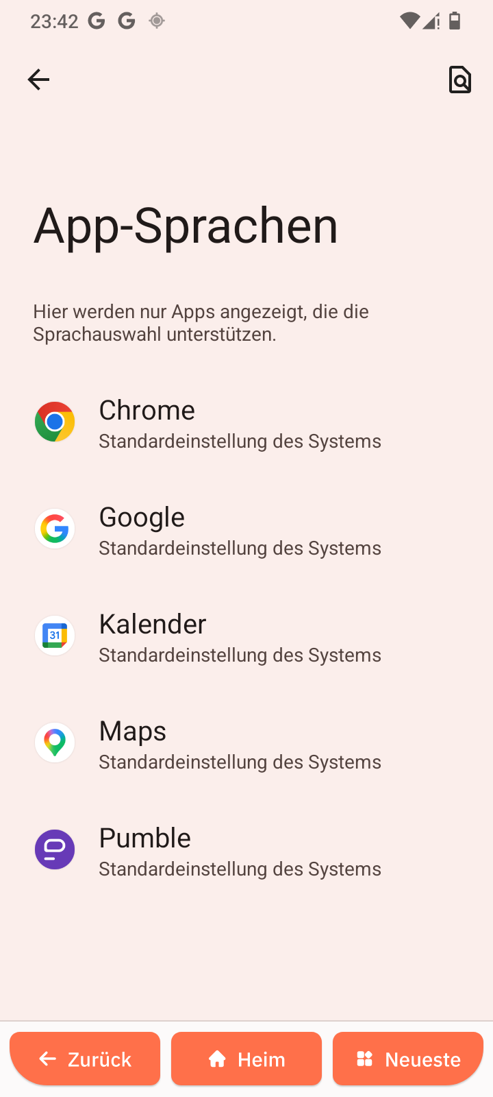 App-Sprachen