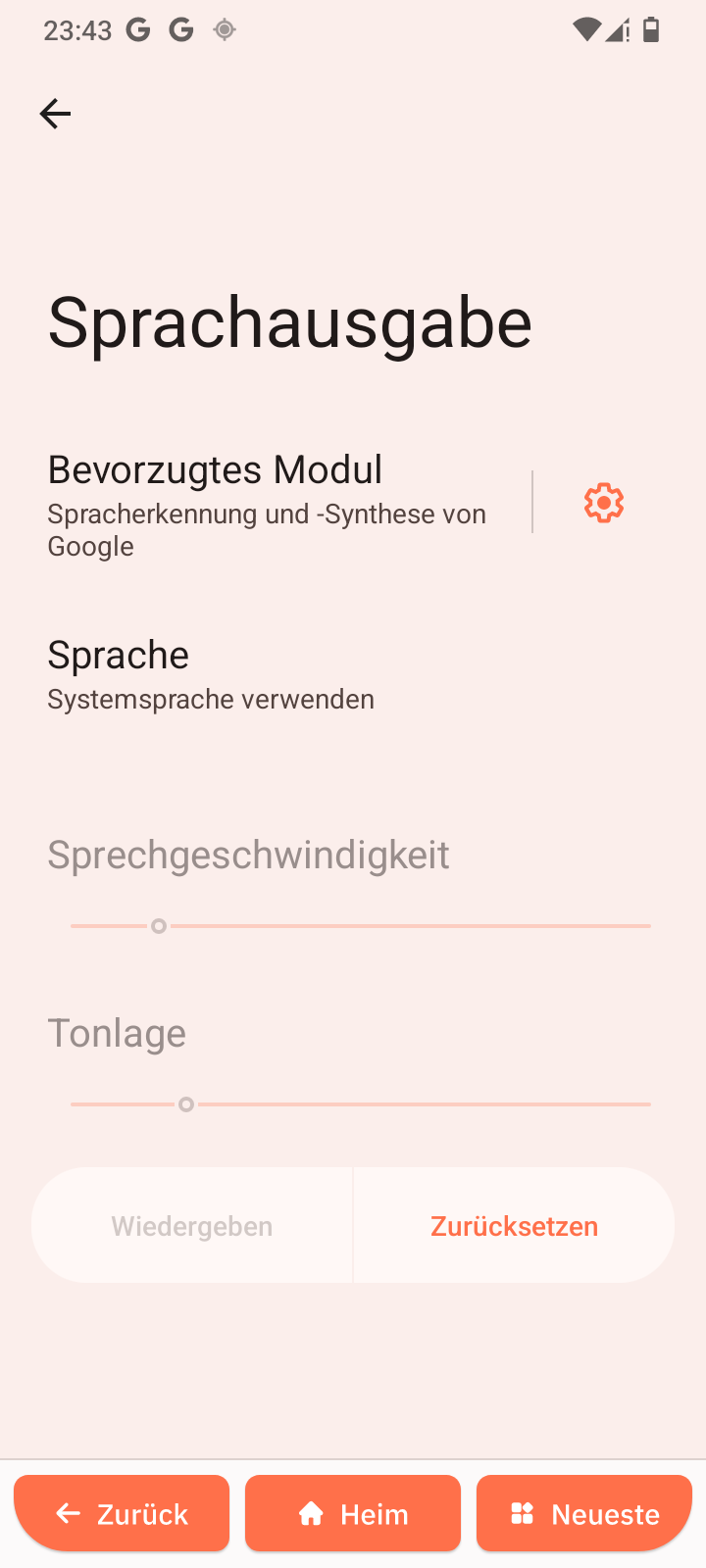Text-in-Sprache-Ausgabe