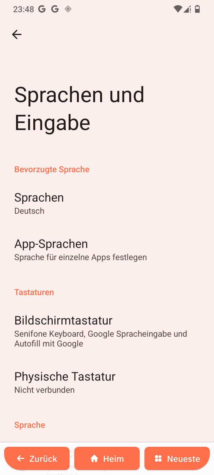 Sprachen und Eingabe1