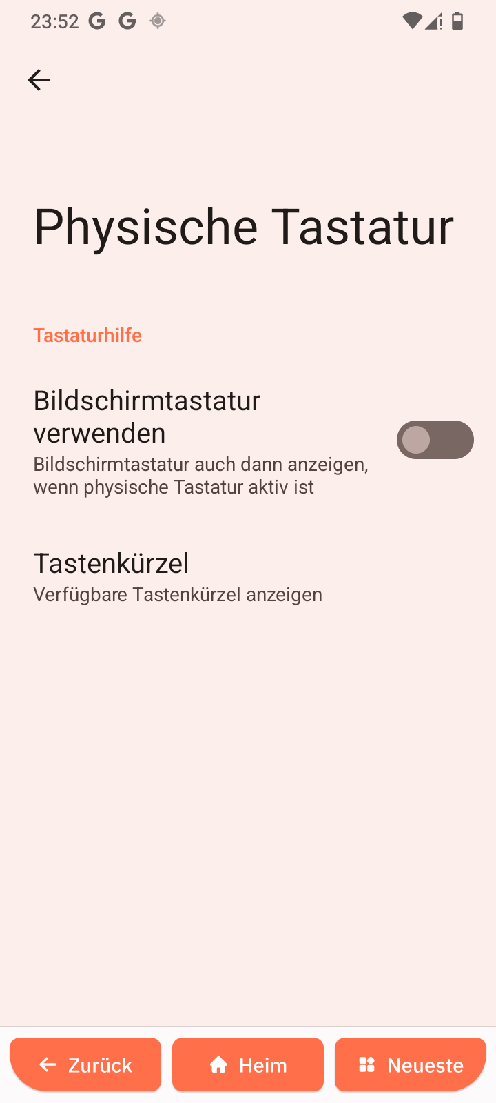 Physische Tastatur