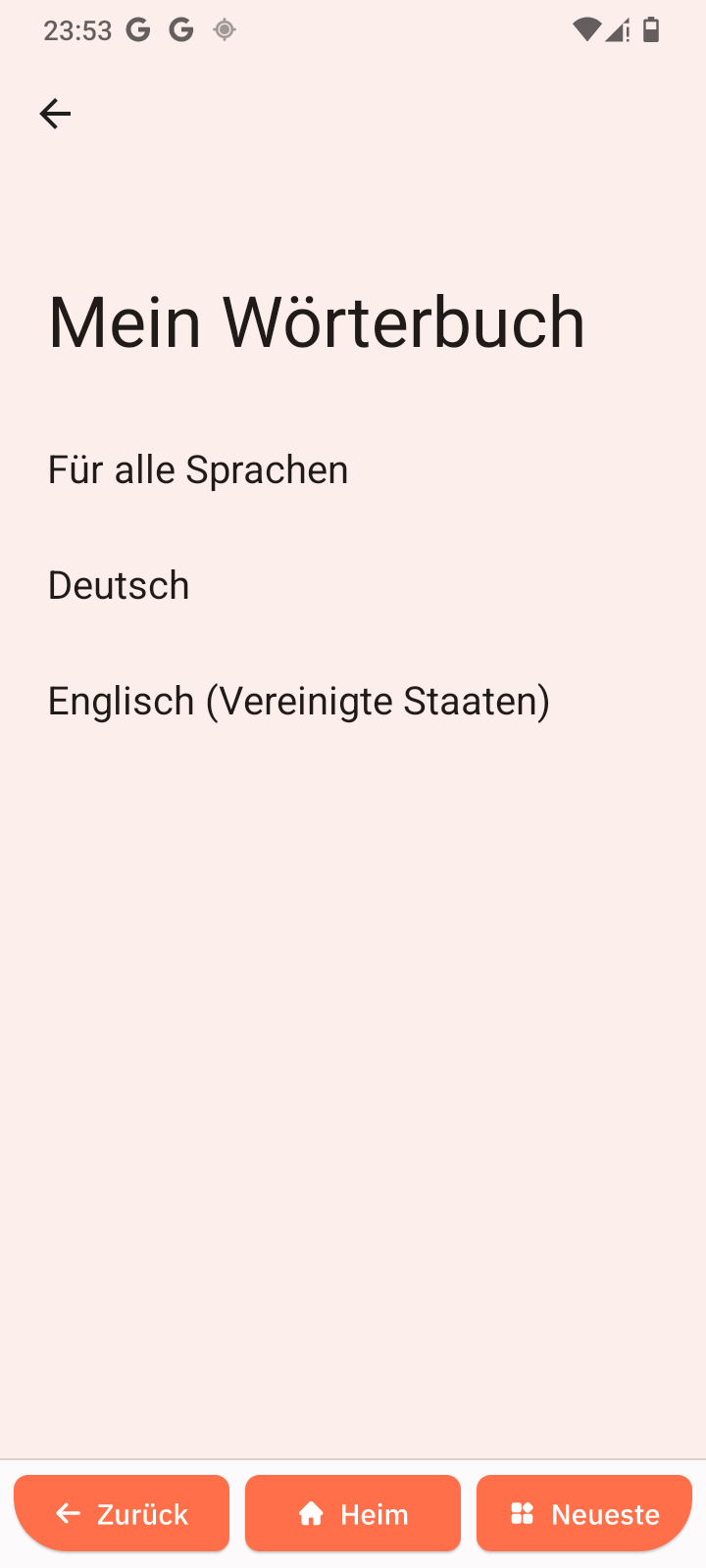 Persönliches Wörterbuch