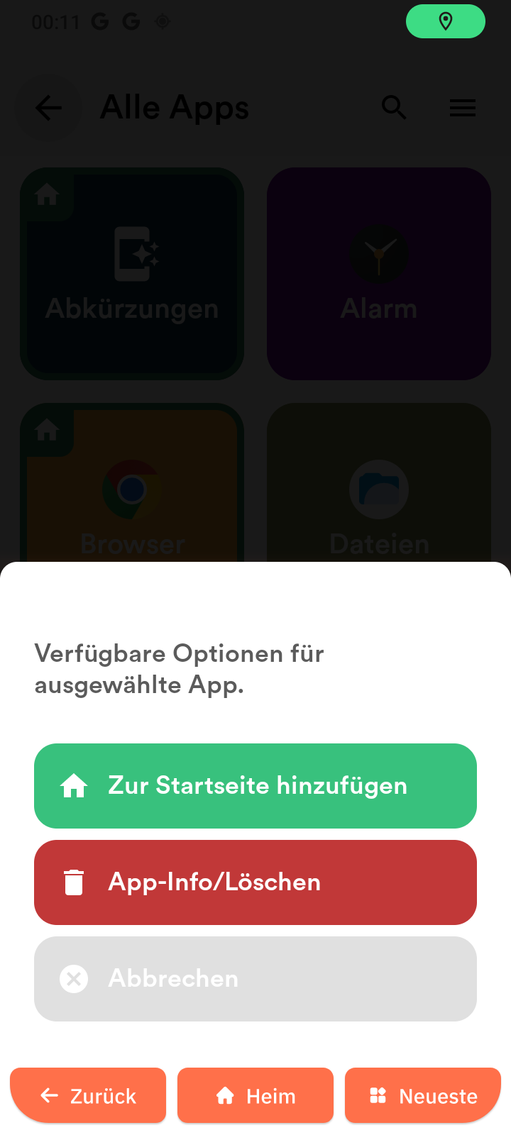 Hinzufügen oder entfernen