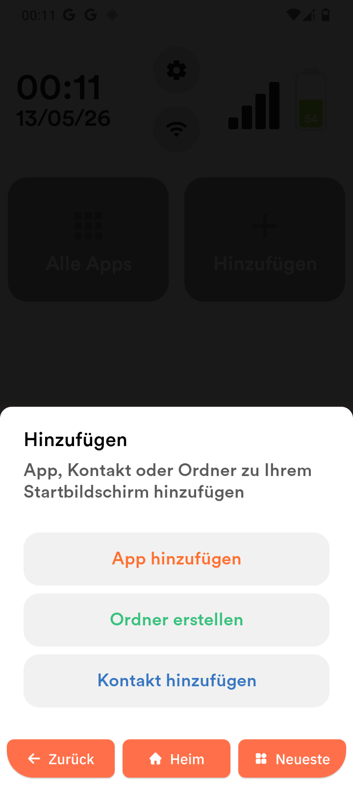 Elemente hinzufügen
