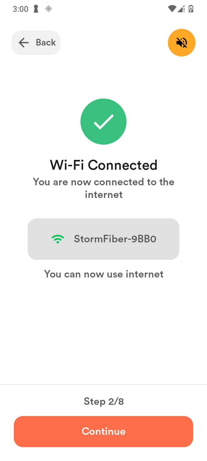 Bildschirm mit verbundenem WLAN