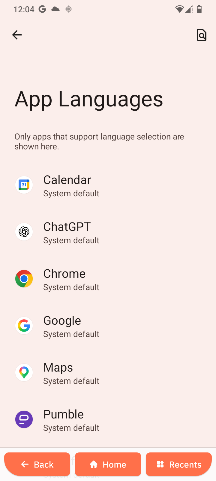 App-Sprachen