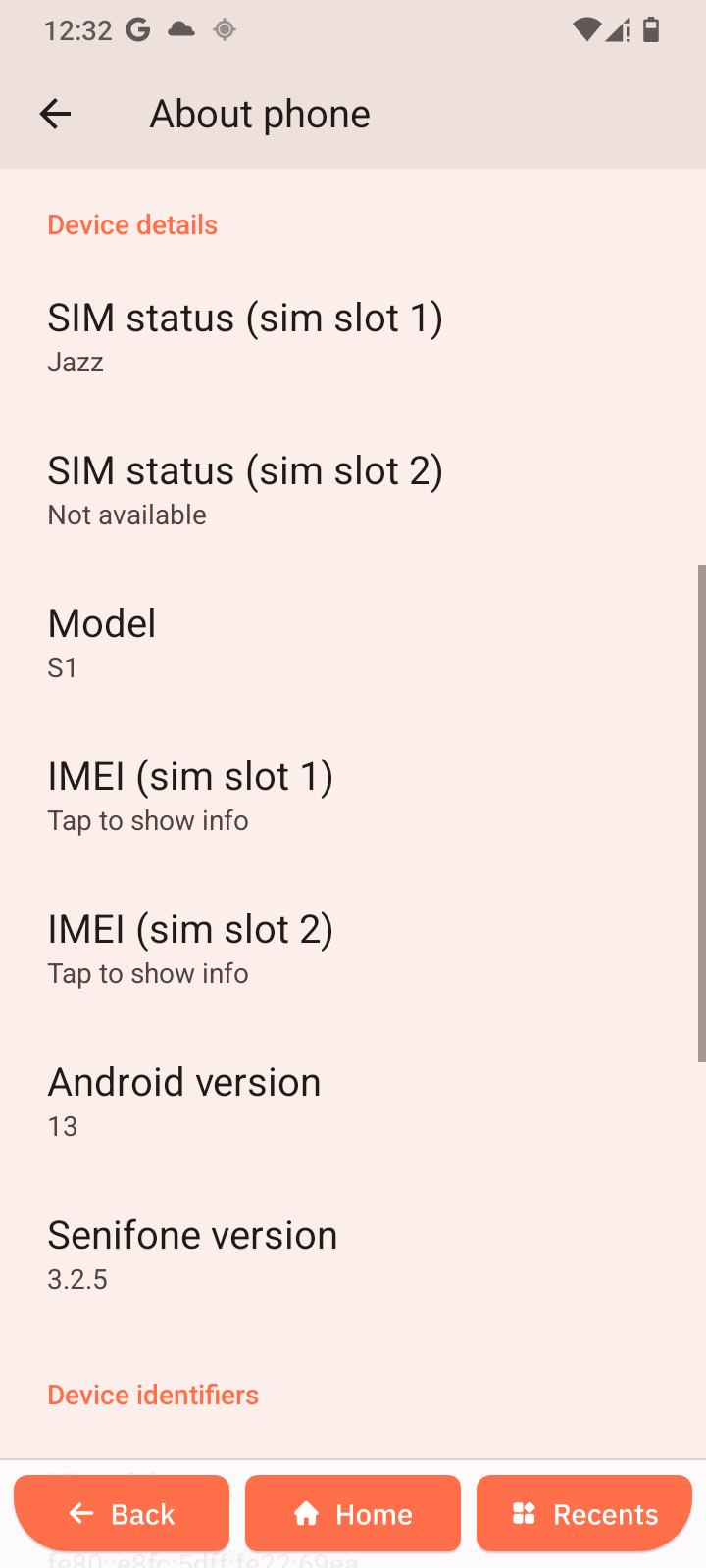 Details Über das Telefon