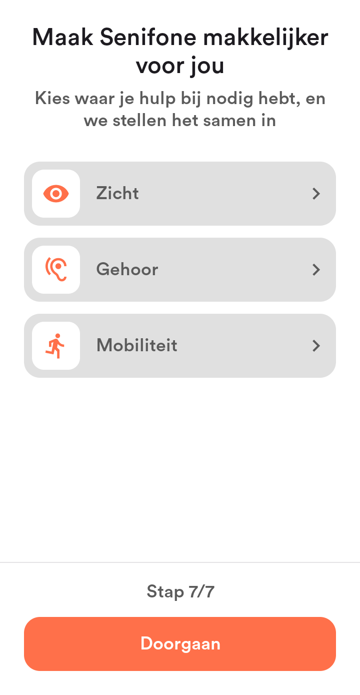 Auswahl der Bedienungshilfen.