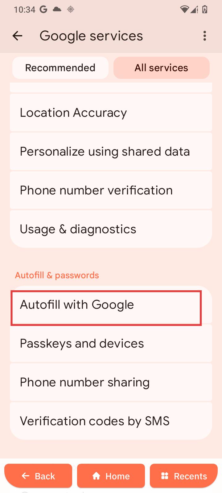 Autofill mit Google