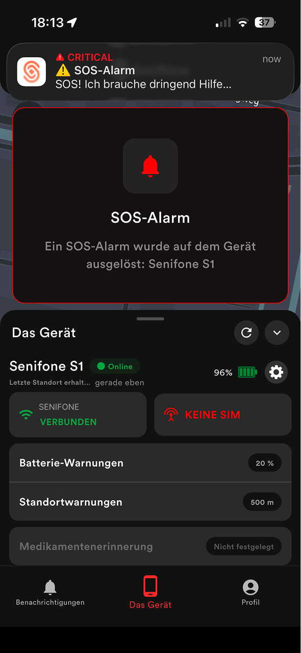 SOS-Warnungen