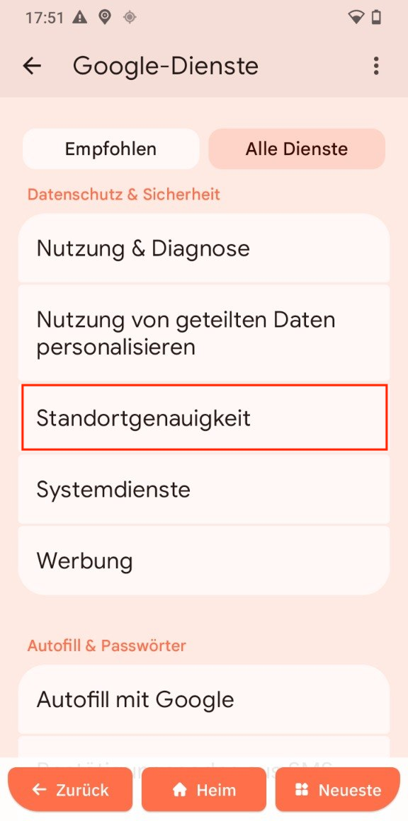 Standortgenauigkeit