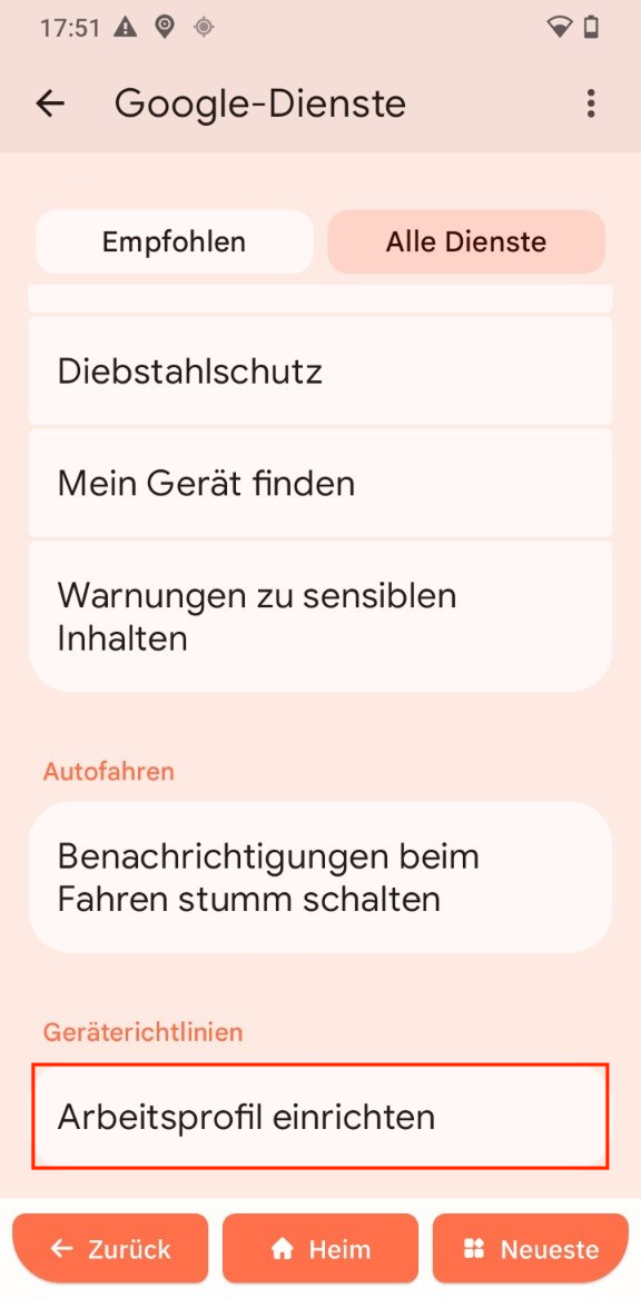 Arbeitsprofil