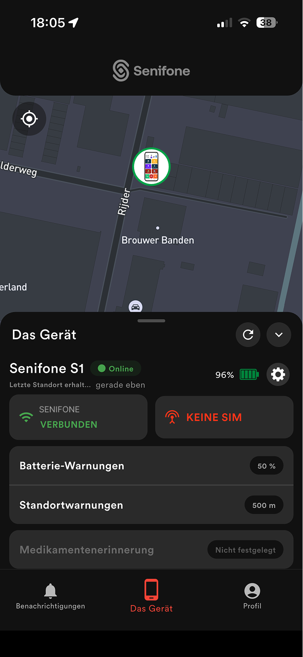 Gerätebildschirm
