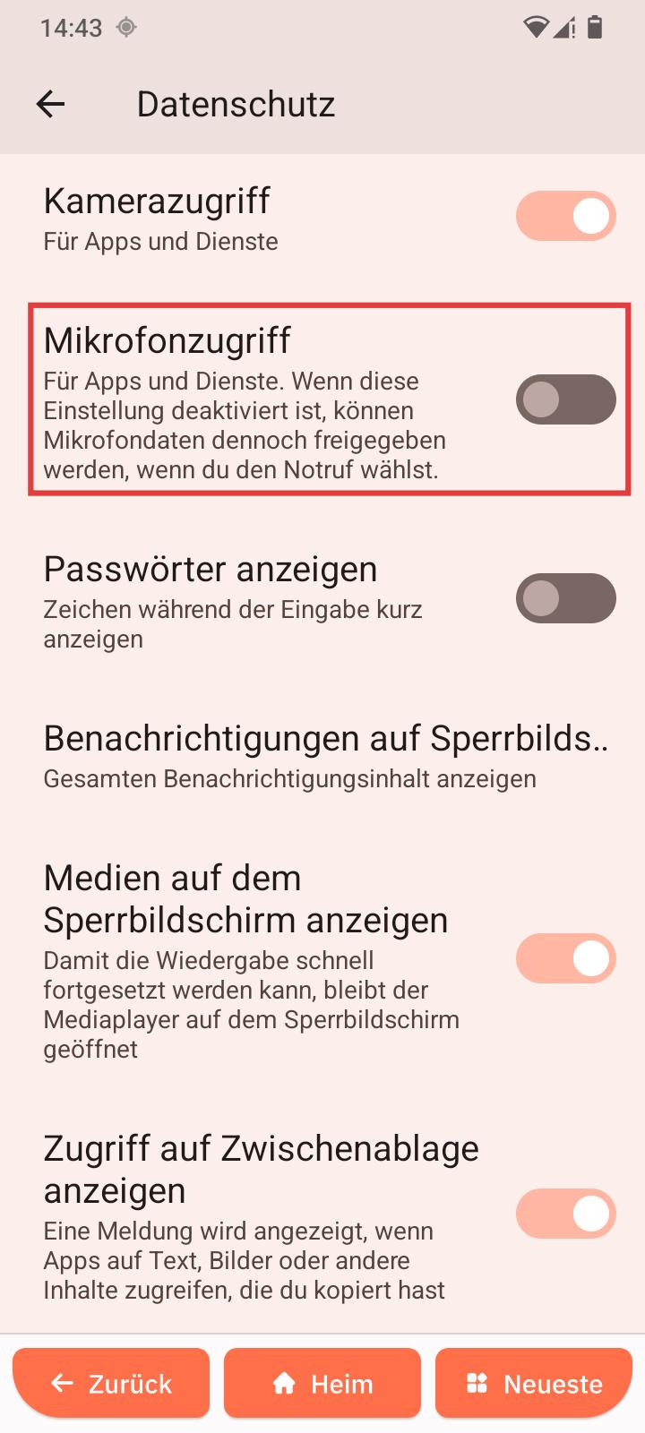 Mikrofonzugriff