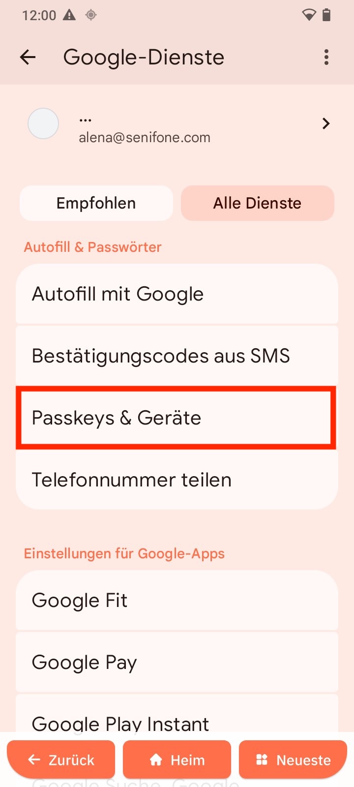 Passkeys und Geräte