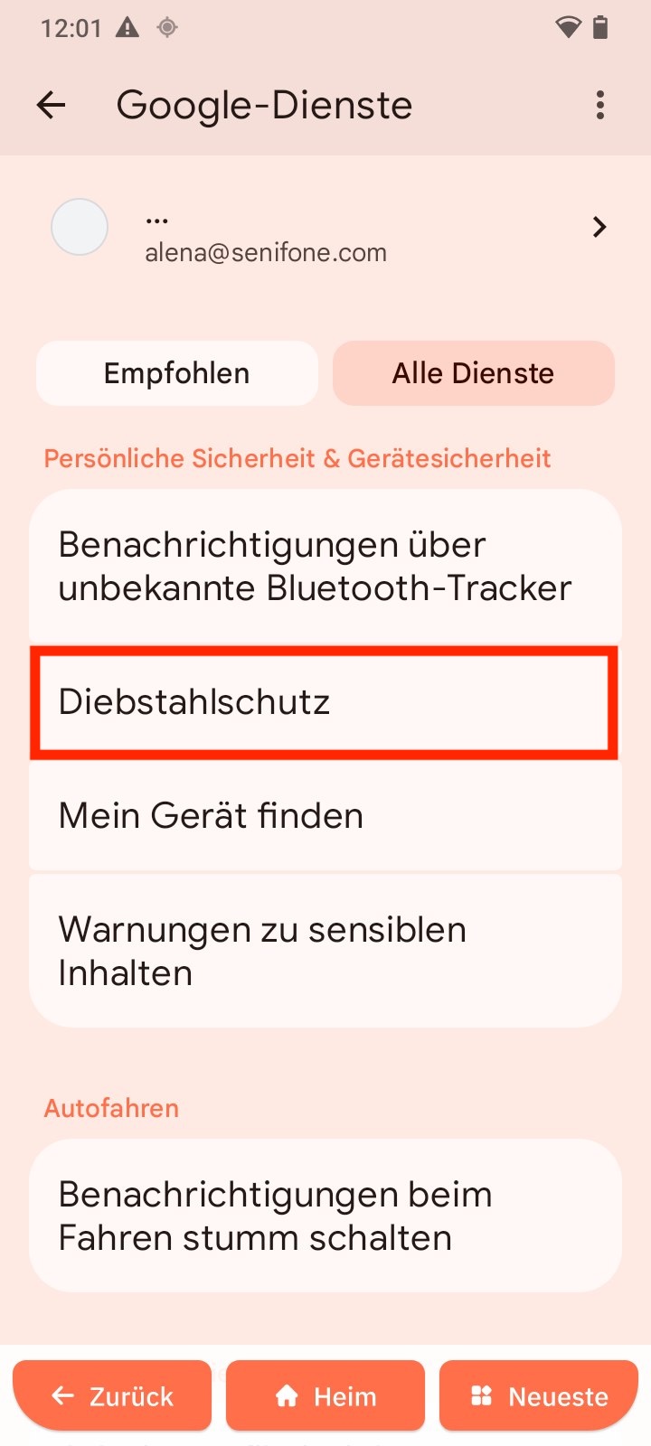 Diebstahlschutz