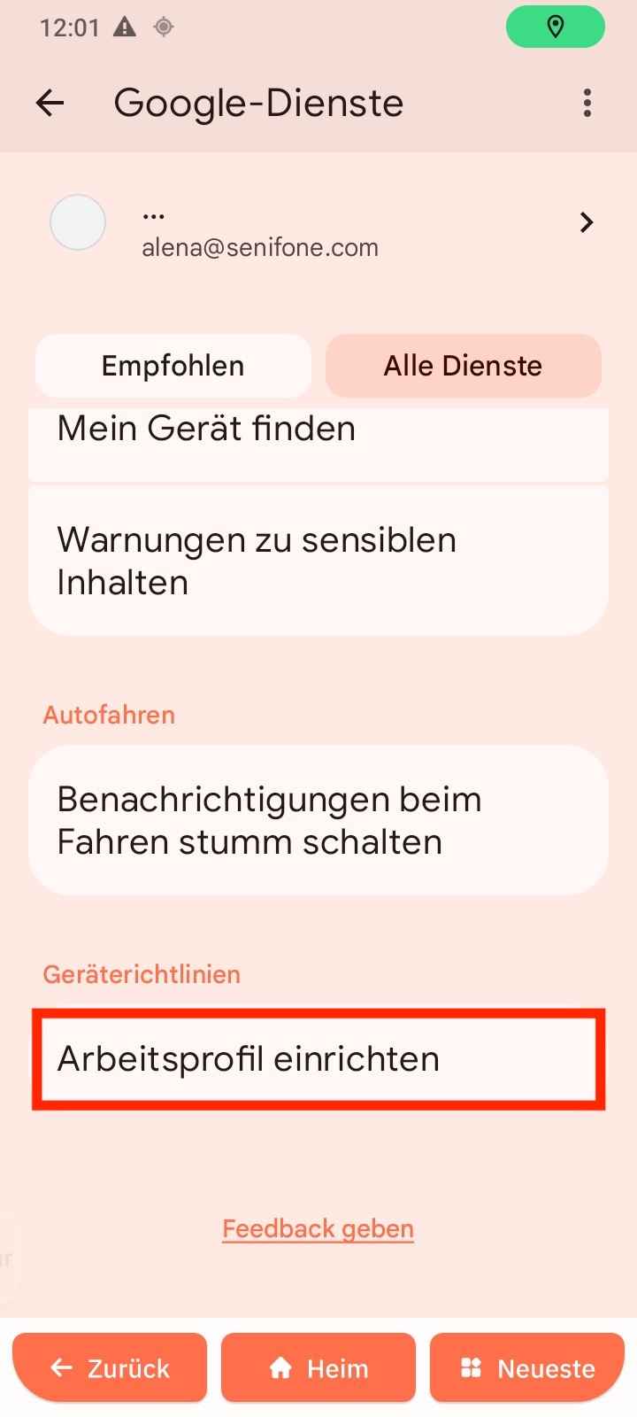 Arbeitsprofil